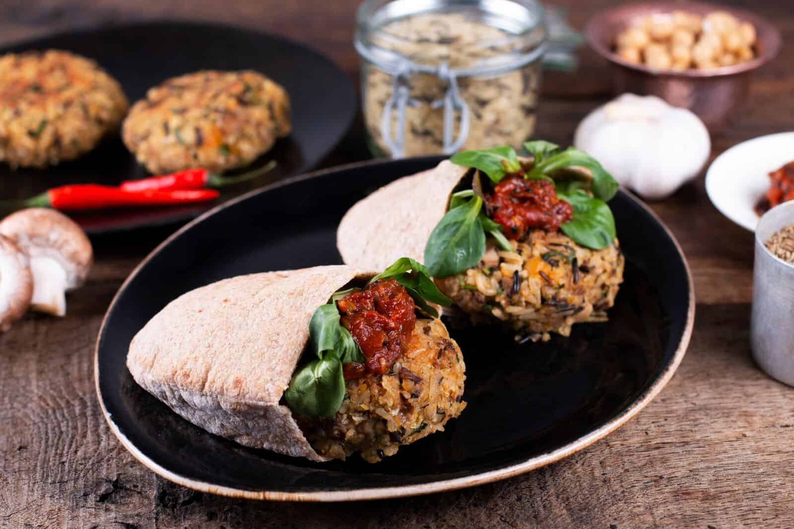 Wild Rice and Mushroom Burger