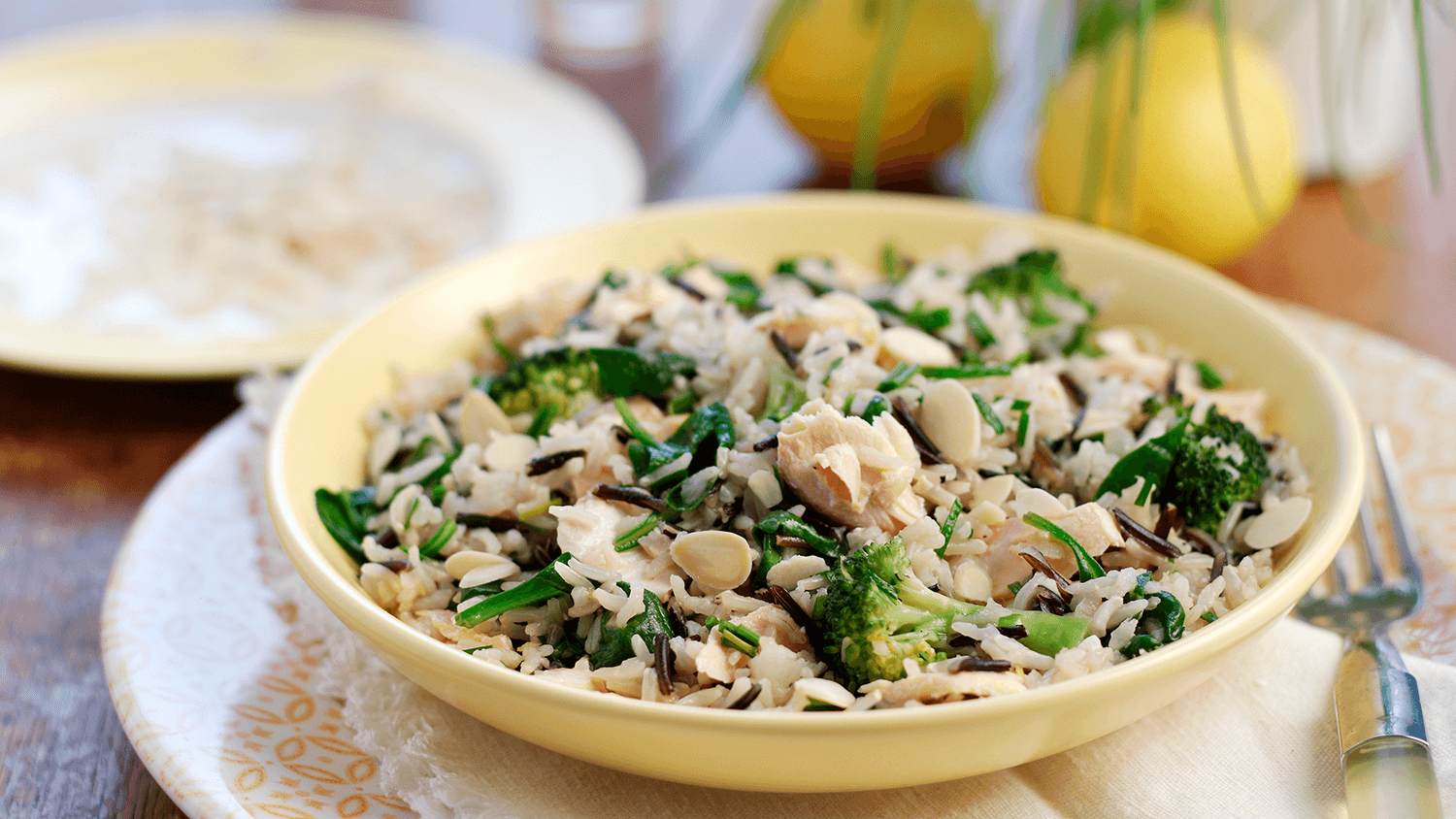 Salmon & Broccoli Pilaf