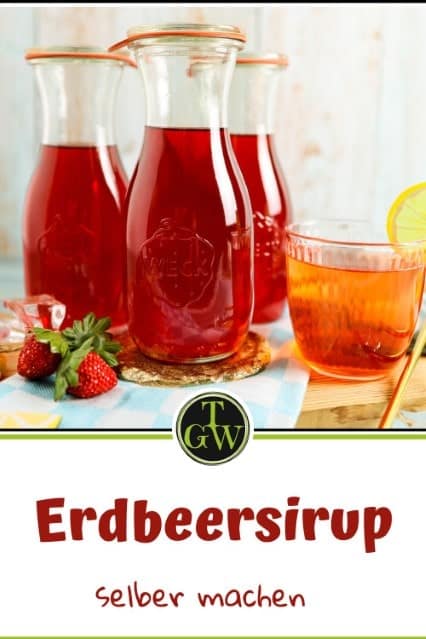 Erdbeersirup selber machen - Pinterest - Foodblog Topfgartenwelt