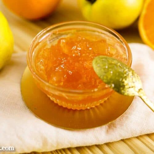 Quittengelee mit Orangensaft selber machen