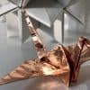 Toph's Origami - Copper Crane tail close-up
