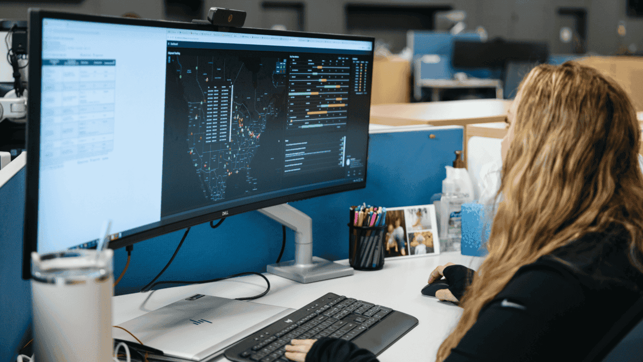 U.S. Energy trading and supplying team member engaging in work