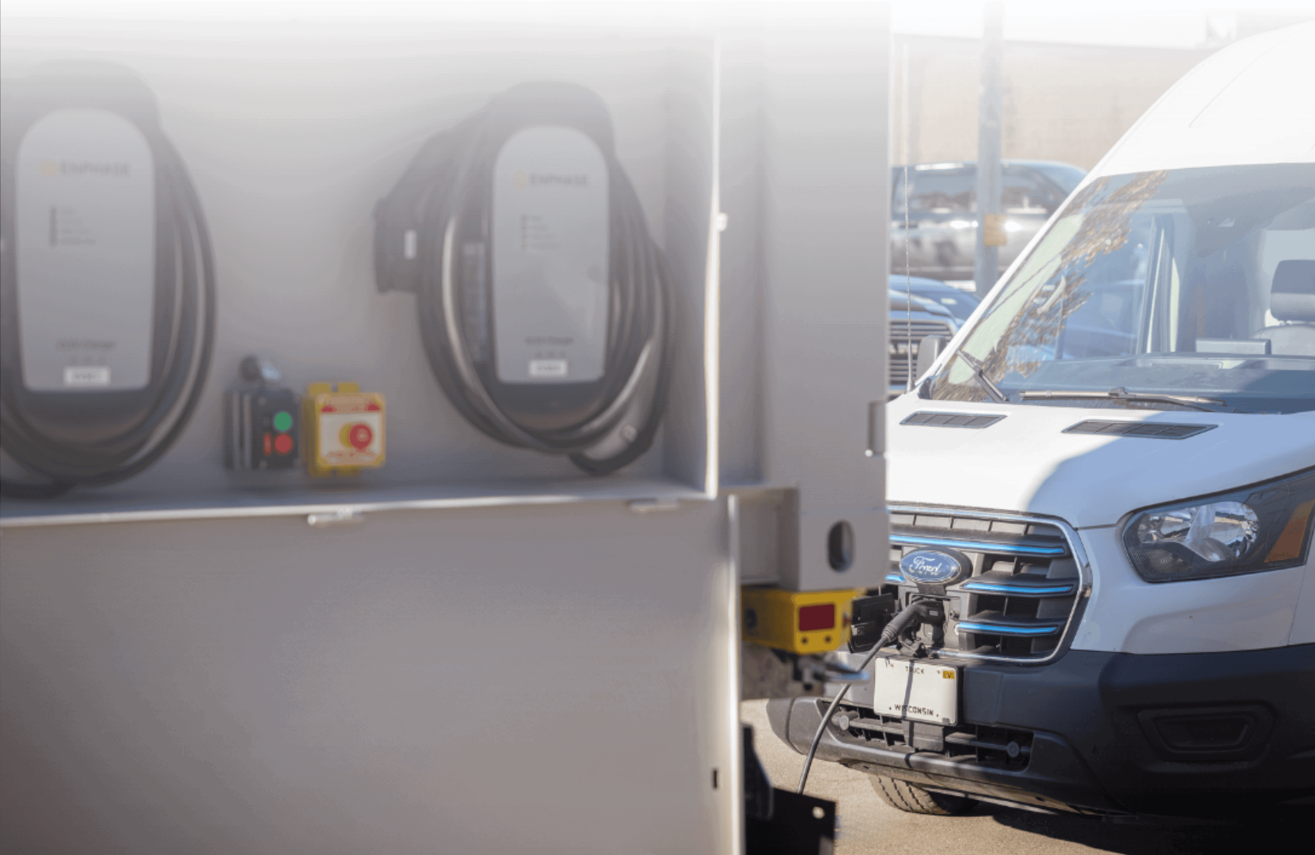Level 2 Volt Vault EV charging unit providing an additional option for fleets looking to deploy charging infrastructure without needing site upgrades