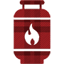 propane tank icon with flannel texture