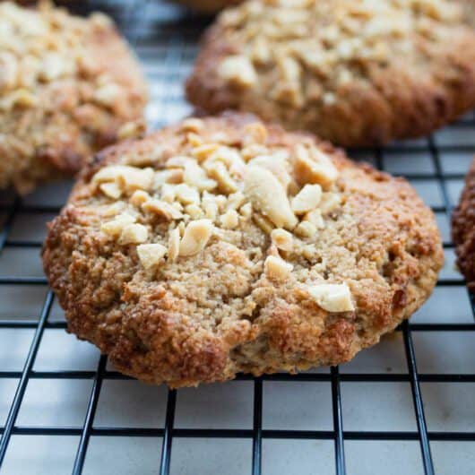 Almond Flour Banana Cookies with Peanuts