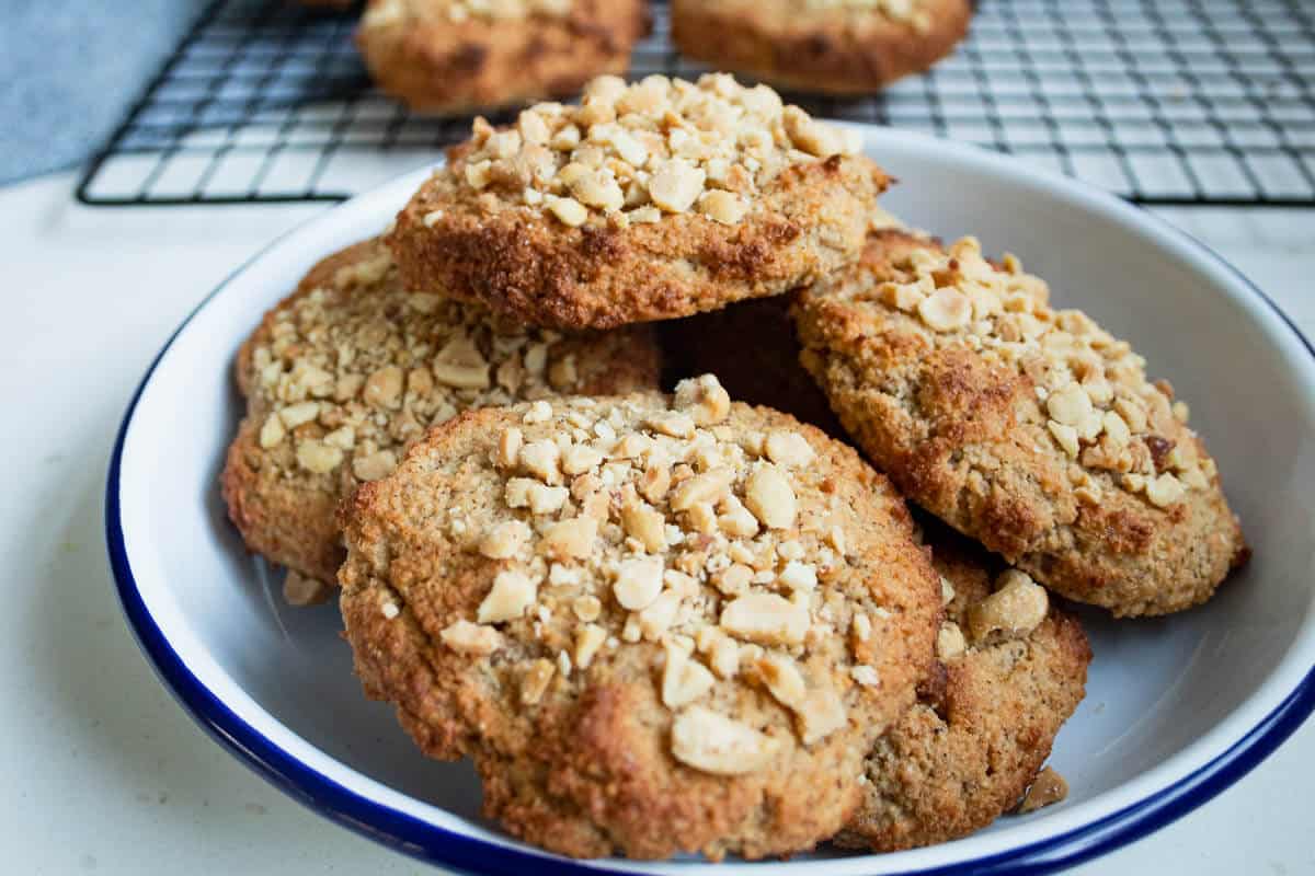 stacked banana almond flour cookies