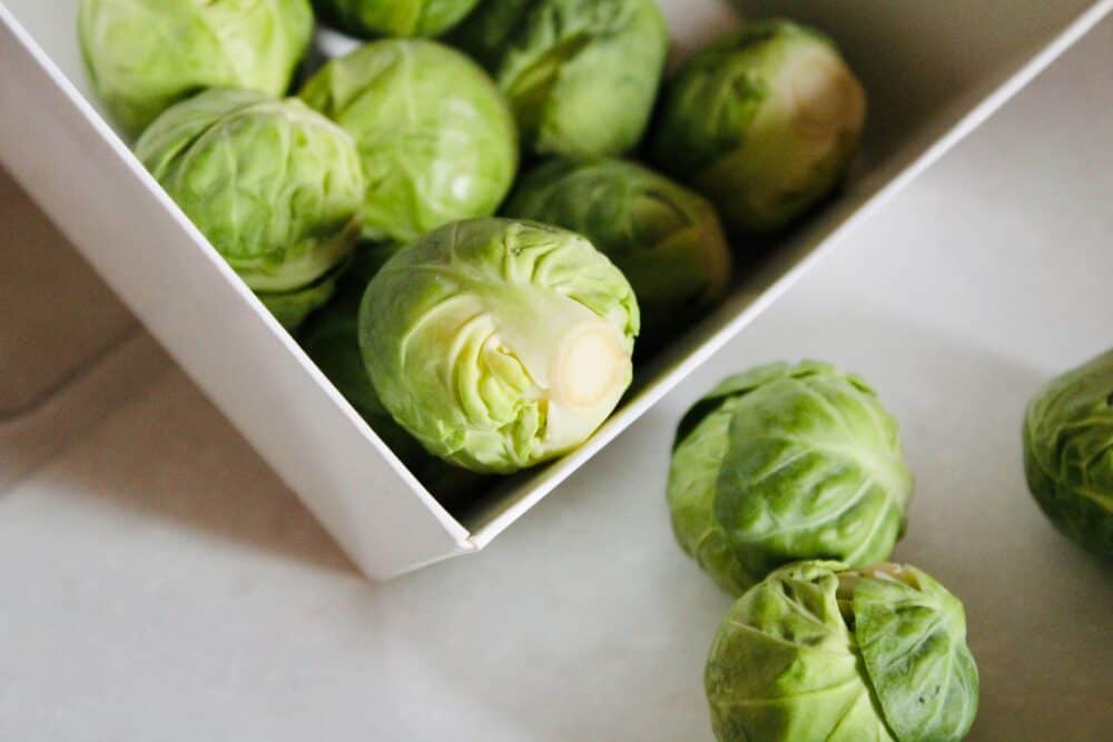 Brussel sprouts in a box