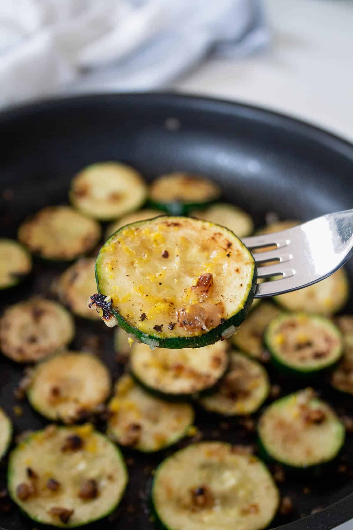 Zesty Pan Fried Courgettes