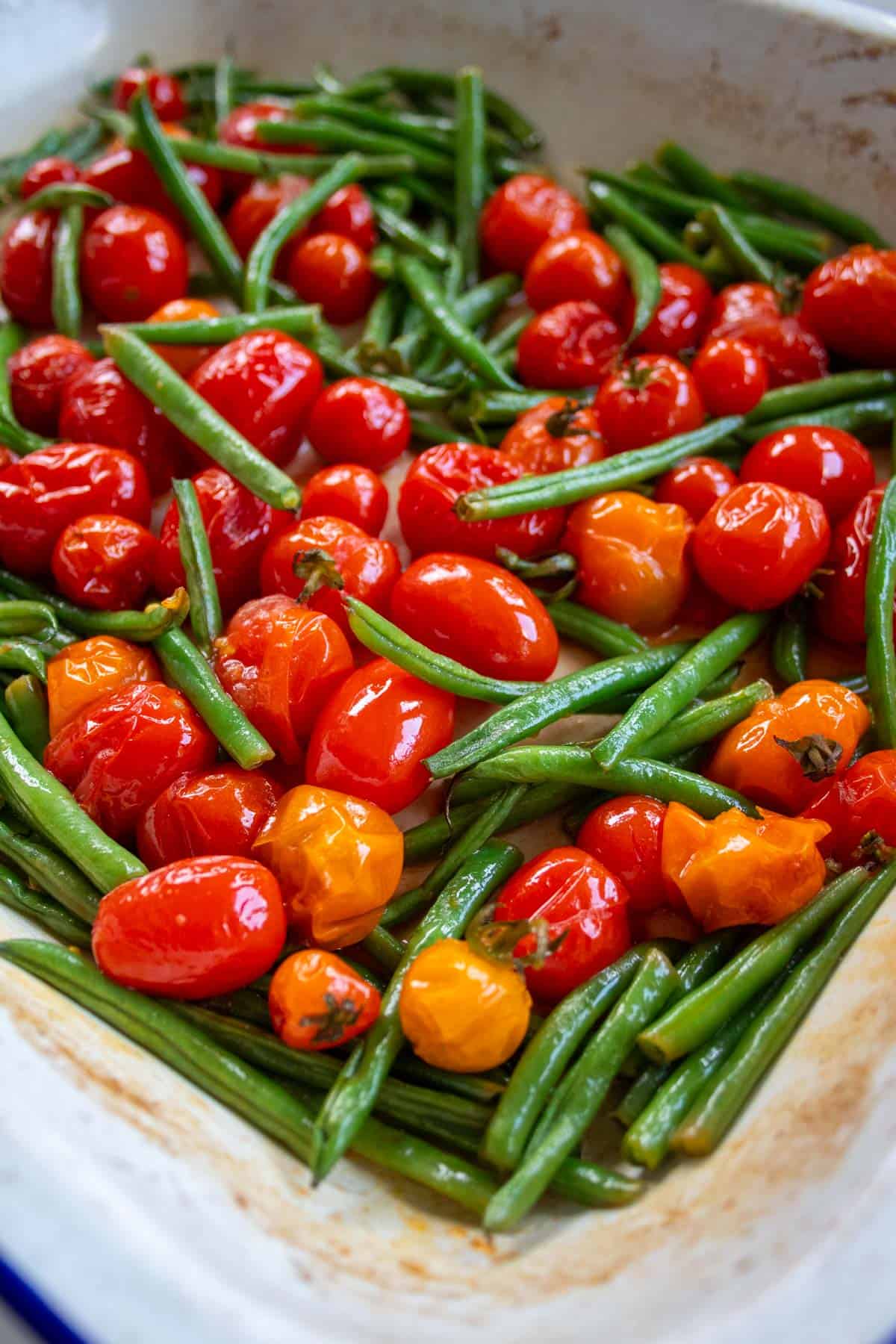 Roasted Green Beans and Tomatoes