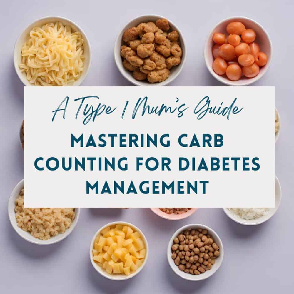 various carbohydrate foods with a title, a type 1 mums guide mastering carb counting for diabetes management