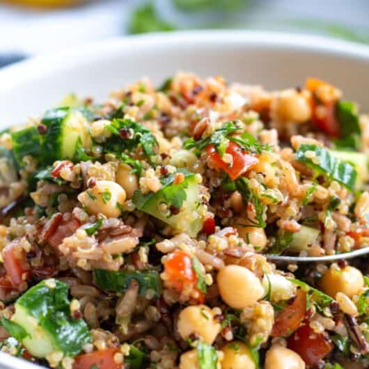 Brown Rice and Quinoa Salad with Herbs