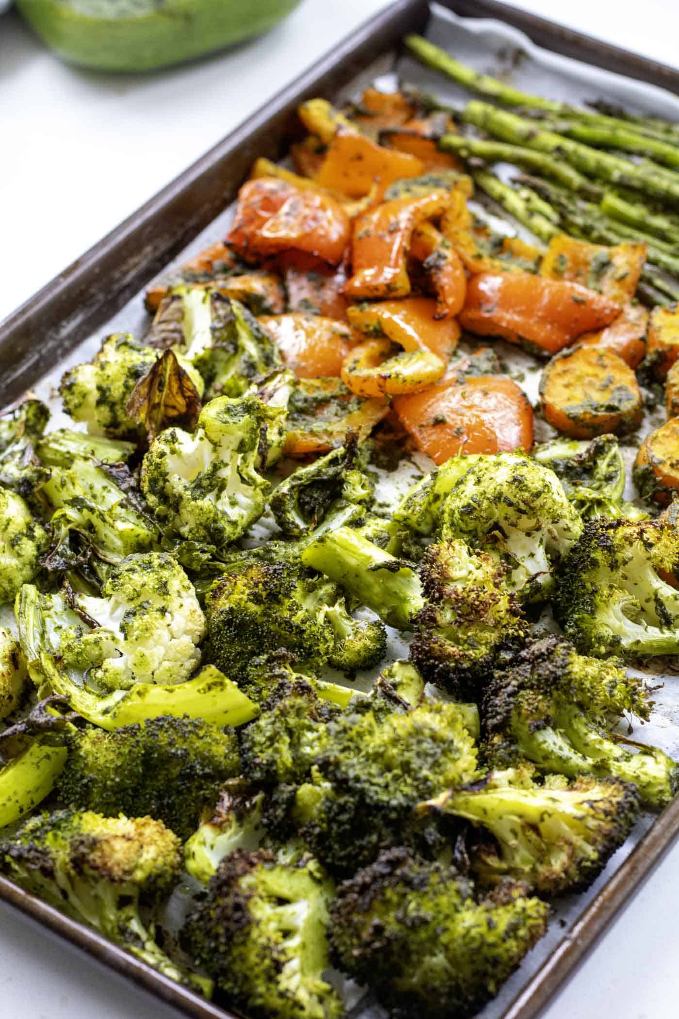 Roasted Pesto Veggies