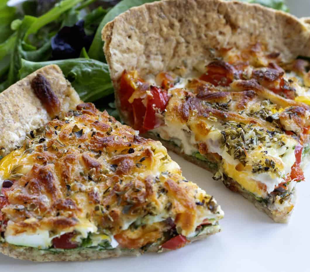 Healthy Tortilla Breakfast Pizza
