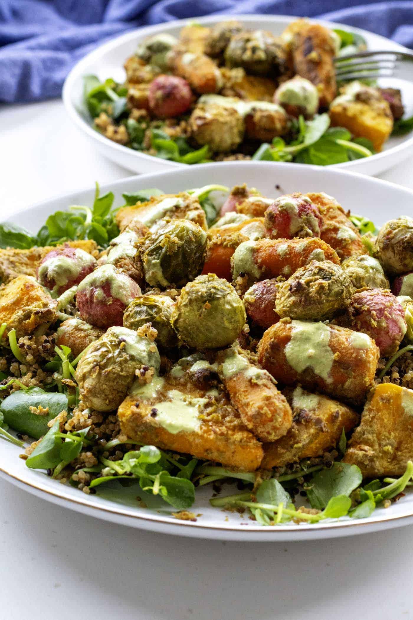 Warm Quinoa Roasted Vegetable Salad