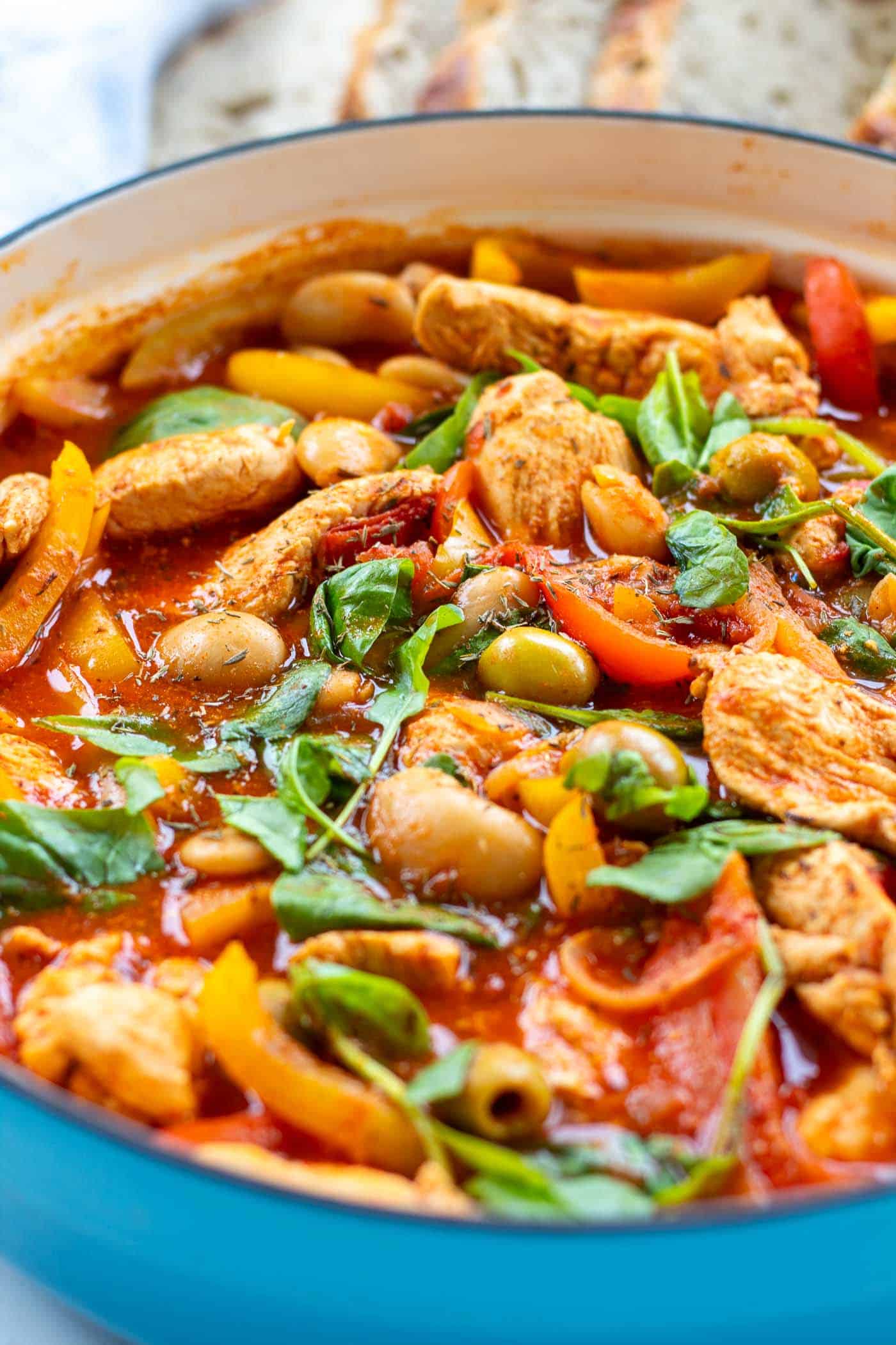 Smoky Spanish Chicken and Butter Bean Casserole