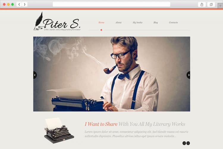 Piter S. - Personal Page Responsive WordPress Theme