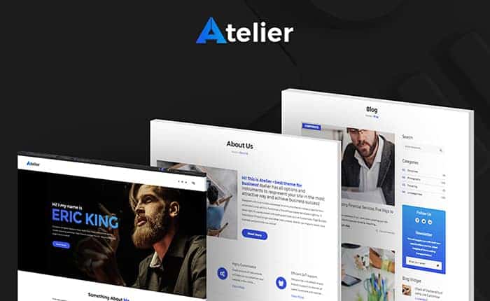 Atelier Design & Photography Template WordPress Theme