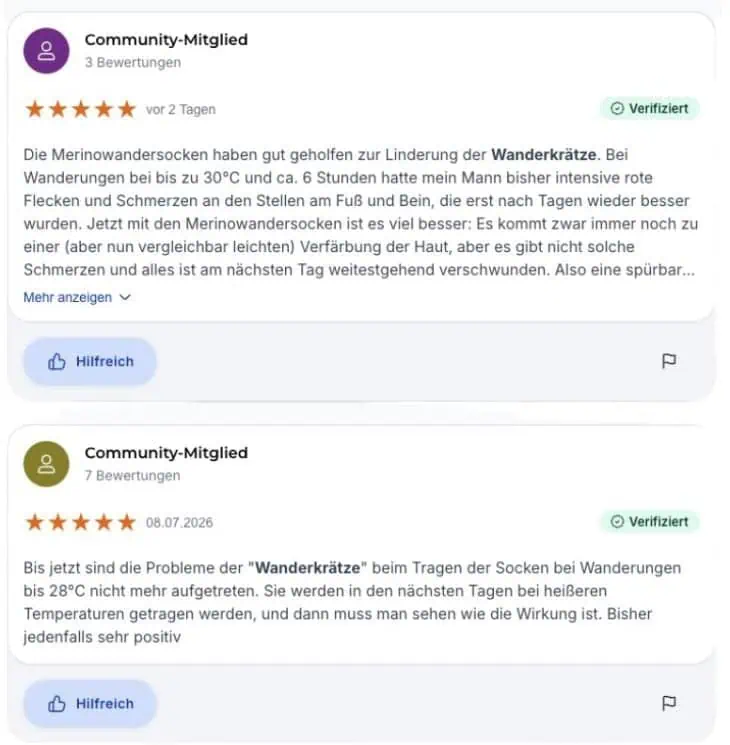 Wanderkrätze Kundenstimmen
