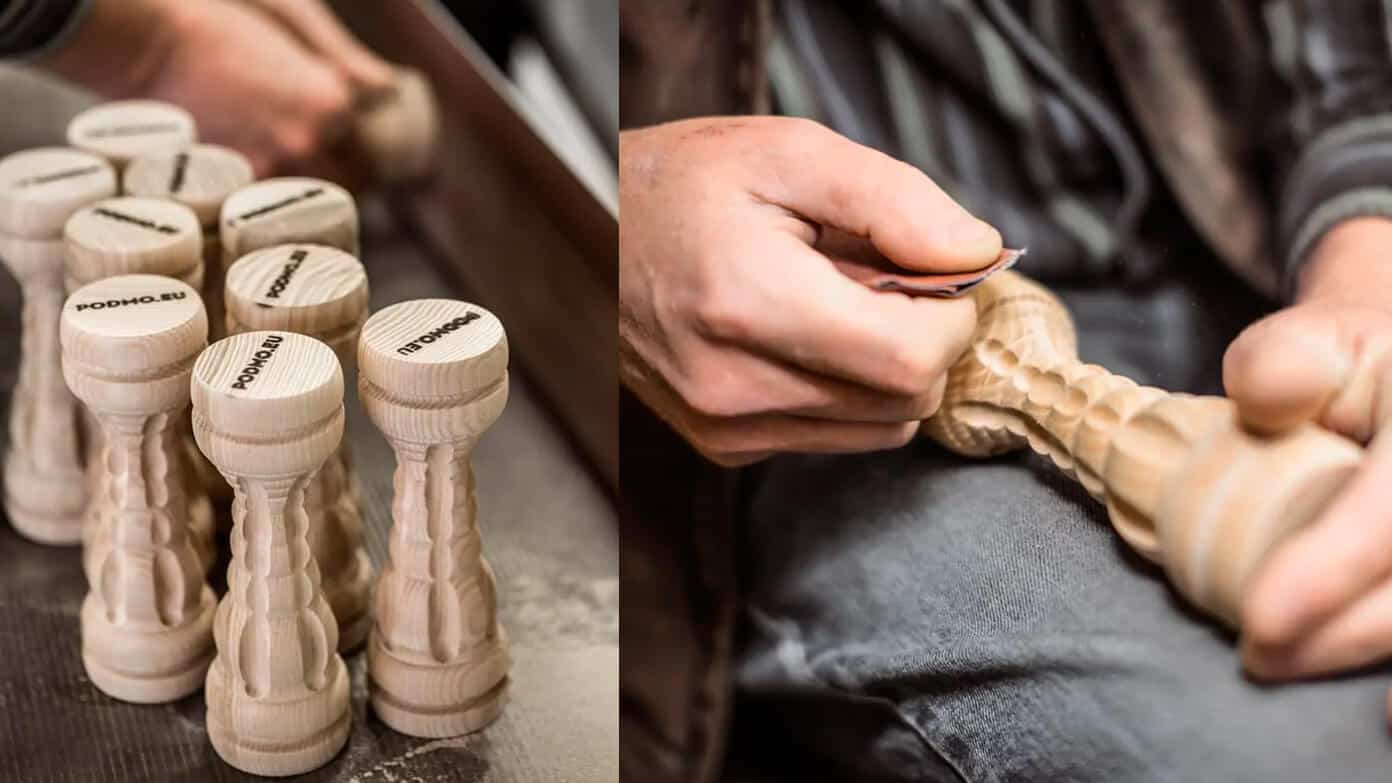 Fußroller Holz - Produktion Österreich