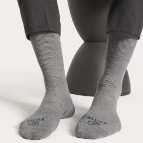 ultra thin merino business socks man and woman silver