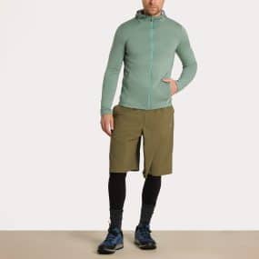 Merino wool hoodie jacket man midlayer