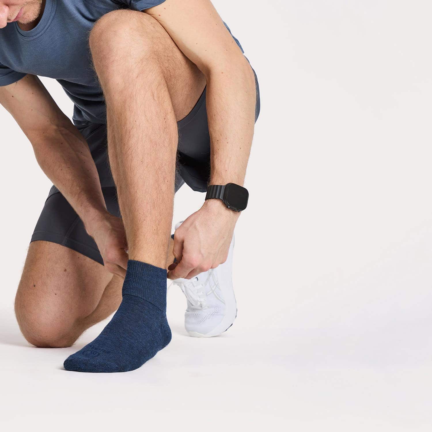 Cushioned Merino Wool Ankle Socks for Running - Go