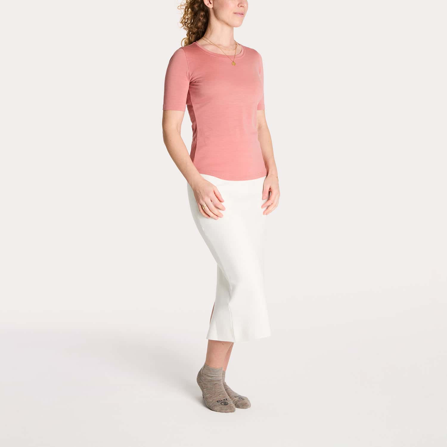 Relaxed Merino Womens 1/2 Sleeve T-Shirt - Laura