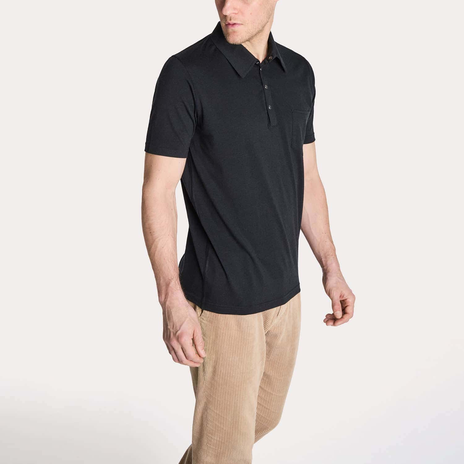 Casual Merino Polo Shirt with Breast Pocket - Eliot Kapsa