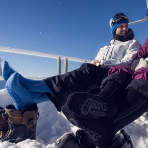 Gepolsterte Skisocken aus Merinowolle Gegen Blasen 4-Pack