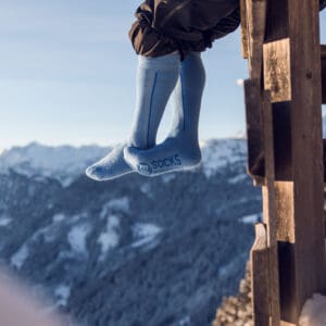 Skiing & Skitouring Socks Men and Women Merino Wool Padded
