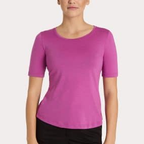 relaxedmerino womans 1/2 sleeve T-shirt 100% Merino Wool loose fit everyday shirt