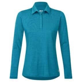 Damen Langarm Polo aus 100% Merinowolle