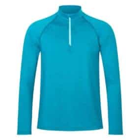 Herren Langarm Shirt mit Reissverschluss aus 100% Merinowolle