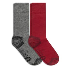 Gepolsterte Trekking Socken Merinowolle Wandersocken Gegen Blasen 2-Pack