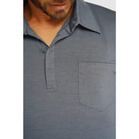 100% Merino Mens Longsleeve Polo Shirt