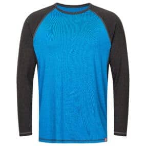 Herren Merino Langarm Shirt aus 100% Merinwolle. Raglan.