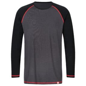 Herren Merino Langarm Shirt aus 100% Merinwolle. Raglan.