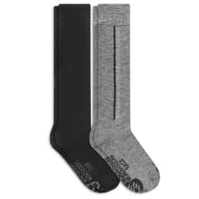 Merino Skisocken Gepolstert Skistrümpfe Snowboardsocken 2-Pack
