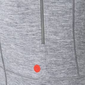 term mens zip up jacket merino wool jacket 8484 light gray logo