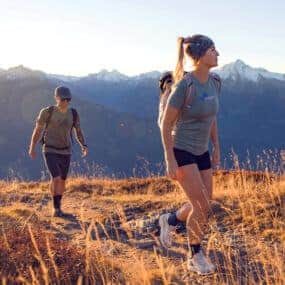 tilda womens merino wool tirol tshirt tirol shirt lifestyle2 7575 sage green model3000x3000