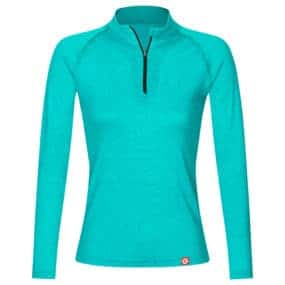 Womens Longsleeve Zip Shirt 100% Merino Wool