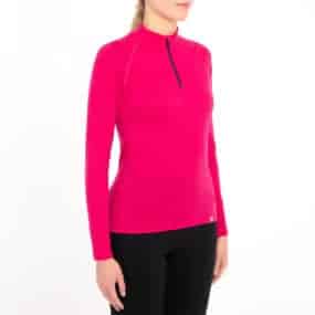Womens Longsleeve Zip Shirt 100% Merino Wool