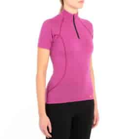Womens Zip Neck Shirt 100% Merino Wool