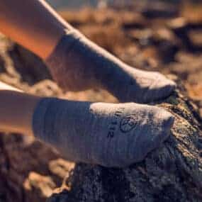 low ankle sneaker socks everyday sand merino wool grey camping