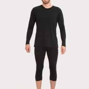 Men's merino wool baselayer 3/4 length