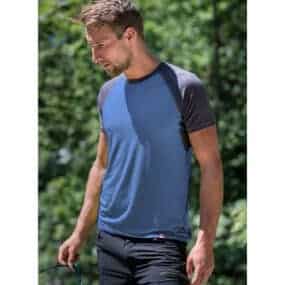 mens fitted shirt raglan 100% merino wool