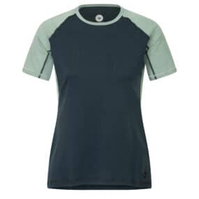 womens shirt shortsleeve merino wool two colors Petrol Sage Green