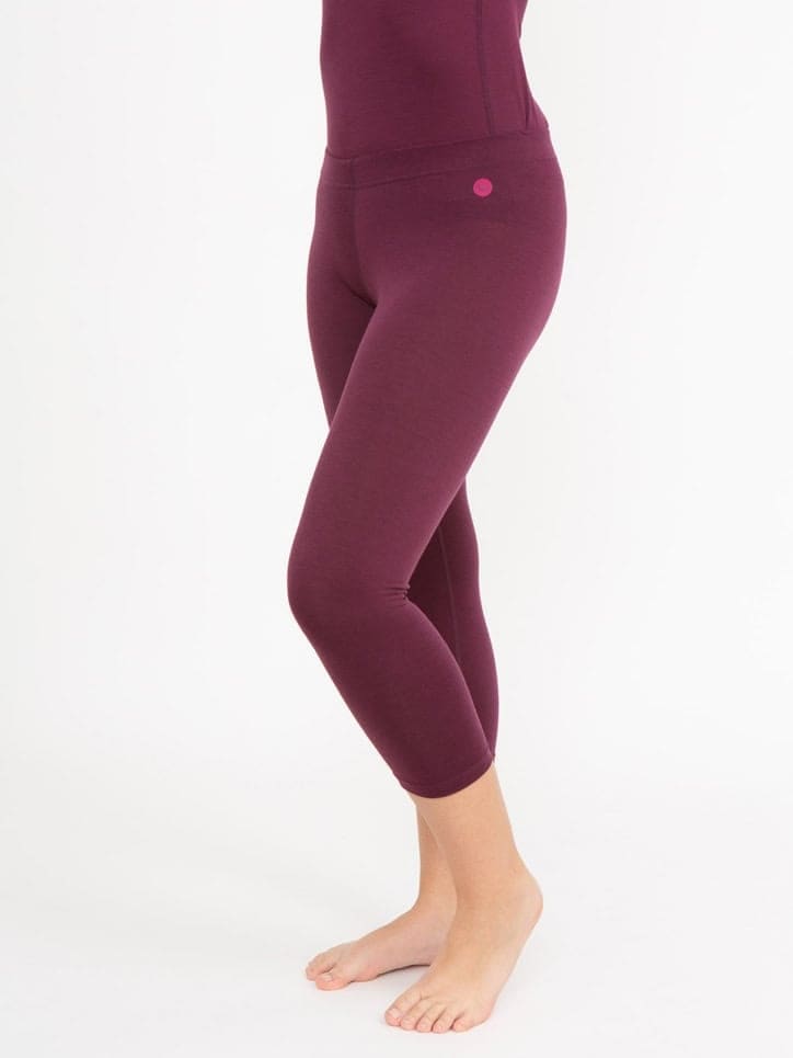 100% Merino Wool 3/4 Length Capri Leggings Baselayer - Daniela