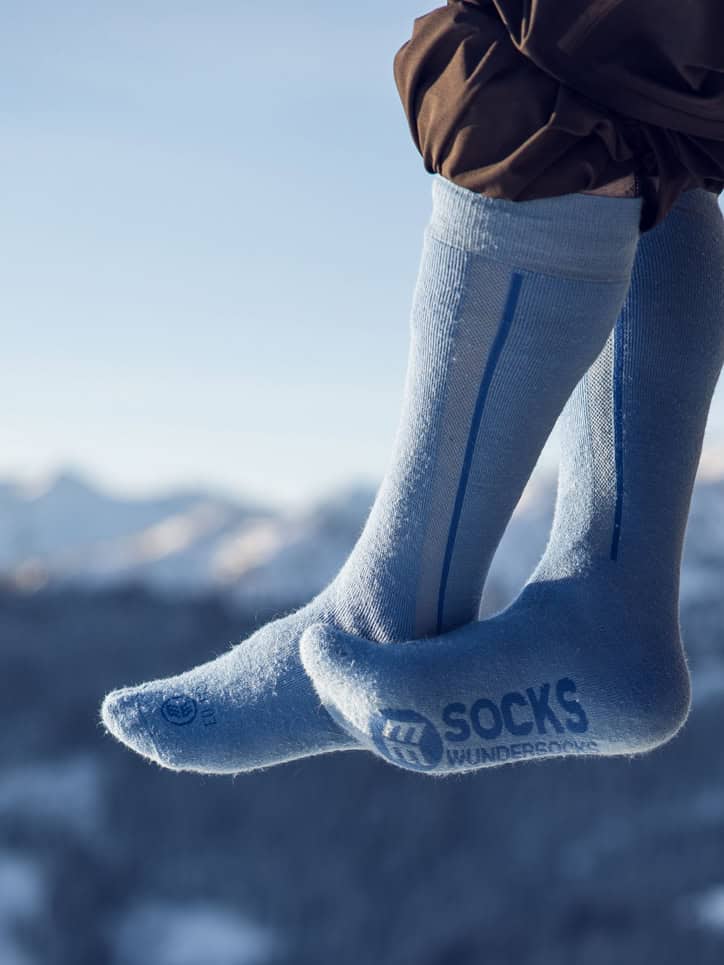 Merino Ski Socks Snowboard Socks Cushion Knee High Socks - Race