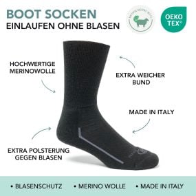 Boot Socken gegen Blasen und Druckstellen